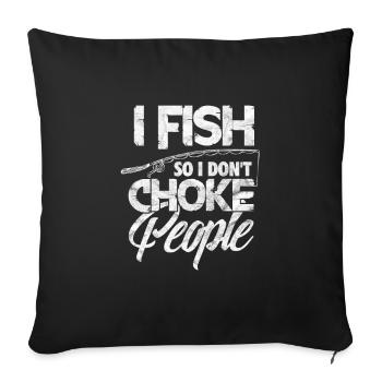 Angler - Sofakissenbezug 45 x 45 cm - Schwarz - Vorne