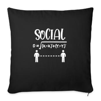 Mathematics - Sofa pillowcase 17,3'' x 17,3'' (45 x 45 cm) - black - Front