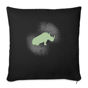 Rhinoceros - Sofa pillowcase 17,3'' x 17,3'' (45 x 45 cm) - black - Front