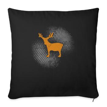 Elk - Sofa pillowcase 17,3'' x 17,3'' (45 x 45 cm) - black - Front