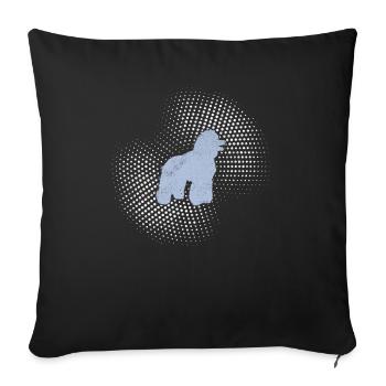 Caniche - Housse de coussin décorative 45 x 45 cm - noir - Devant