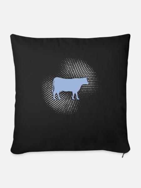 Kuh Rind - Sofakissenbezug 45 x 45 cm - Schwarz
