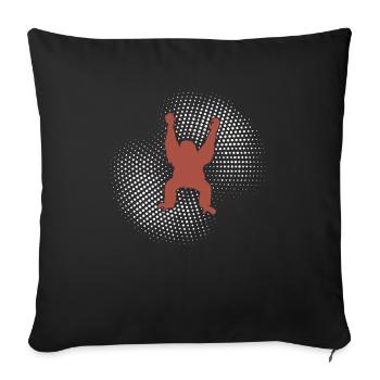 Orang-outan - Housse de coussin décorative 45 x 45 cm - noir - Devant