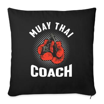 Muay Thai Trainer Fighter Arts martiaux Arts martiaux Arts martiaux Arts martiaux - Housse de coussin décorative 45 x 45 cm - noir - Devant