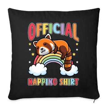 Chemise de couchage officielle Red Panda Sleeper - Housse de coussin décorative 45 x 45 cm - noir - Devant