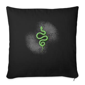 Serpent - Housse de coussin décorative 45 x 45 cm - noir - Devant