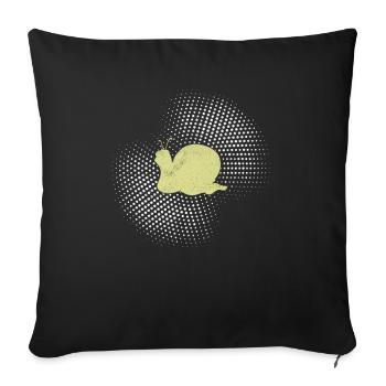 Snail - Sofa pillowcase 17,3'' x 17,3'' (45 x 45 cm) - black - Front
