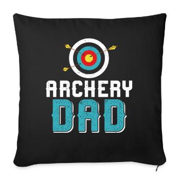 Archer Archer Archer Papa Père - Housse de coussin décorative 45 x 45 cm - noir - Devant