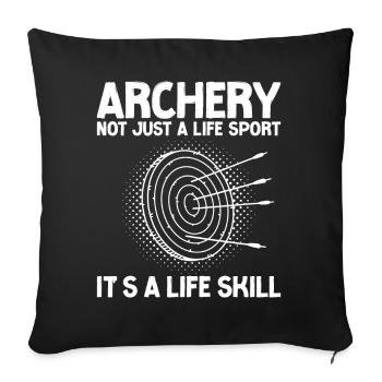 Archery Bow Archer Vintage Target - Housse de coussin décorative 45 x 45 cm - noir - Devant