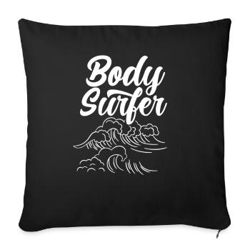 Bodysurfer Hobby Bodysurfing Bodysurfen Bodysurf - Sofa pillowcase 17,3'' x 17,3'' (45 x 45 cm) - black - Front