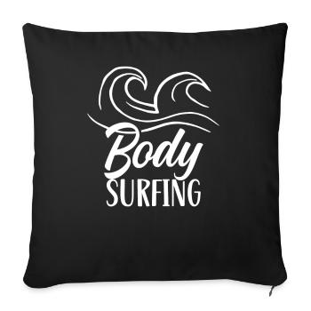 Bodysurfen Hobby Bodysurf Bodysurfer Bodysurfing - Sofa pillowcase 17,3'' x 17,3'' (45 x 45 cm) - black - Front