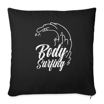 Bodysurfen Bodysurf Bodysurfer Hobby Bodysurfing - Sofa pillowcase 17,3'' x 17,3'' (45 x 45 cm) - black - Front