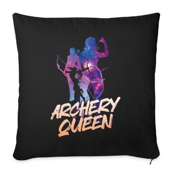 Archery Bow Archer Girl Stars - Sofa pillowcase 17,3'' x 17,3'' (45 x 45 cm) - black - Front