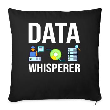 Data Scientist Data Science Science - Sofa pillowcase 17,3'' x 17,3'' (45 x 45 cm) - black - Front