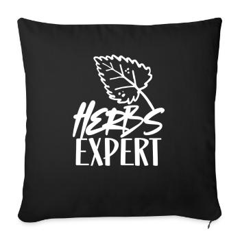 Herb Expert Herb Herb Garden - Housse de coussin décorative 45 x 45 cm - noir - Devant