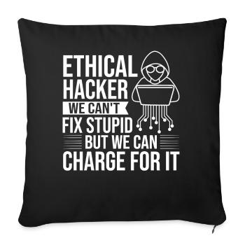 Ethical Hacker Sicherheit Computer Hacking - Sofakissenbezug 45 x 45 cm - Schwarz - Vorne