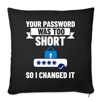 Passwort Hacker Sicherheit Computer Hacking - Sofakissenbezug 45 x 45 cm - Schwarz - Vorne