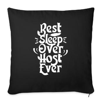 Meilleur hôte de nuit jamais party - Housse de coussin décorative 45 x 45 cm - noir - Devant