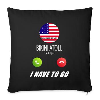 Bikini Atoll calls lusiger flags spell - Sofa pillowcase 17,3'' x 17,3'' (45 x 45 cm) - black - Front