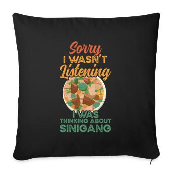 I thought of Sinigang Filipino Food Soup - Sofa pillowcase 17,3'' x 17,3'' (45 x 45 cm) - black - Front