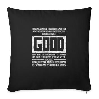 Motivation Motivieren Karriere Spruch Geschenk - Sofakissenbezug 45 x 45 cm - Schwarz - Vorne