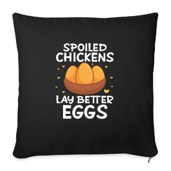 Chicken Farm Poultry Rooster Chickens Gift - Sofa pillowcase 17,3'' x 17,3'' (45 x 45 cm) - black - Front