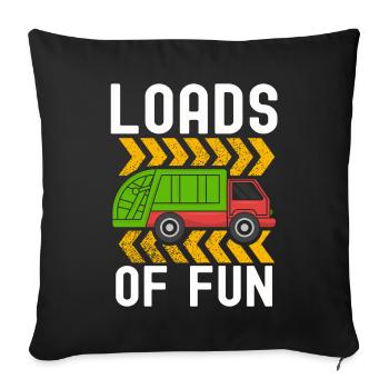 Dustman - Sofa pillowcase 17,3'' x 17,3'' (45 x 45 cm) - black - Front