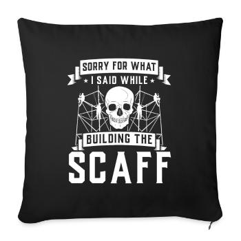 Scaffolding builders - Sofa pillowcase 17,3'' x 17,3'' (45 x 45 cm) - black - Front