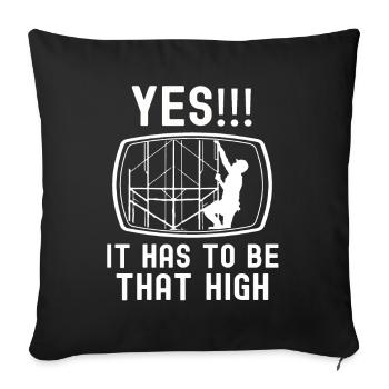Gerüstbauer Geschenk Arbeit Beruf Bauarbeiter Job - Sofakissenbezug 45 x 45 cm - Schwarz - Vorne