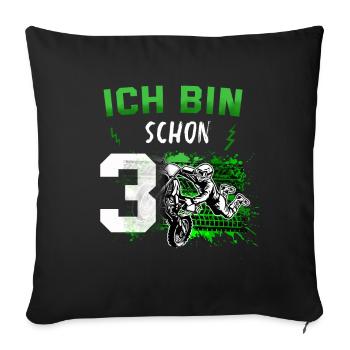 Motocross - Sofakissenbezug 45 x 45 cm - Schwarz - Vorne