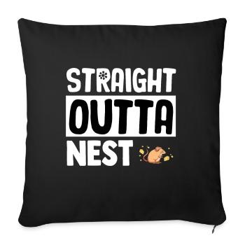 Mouse Mouse Gift Rat Rodent Mouse Lousemaus - Sofa pillowcase 17,3'' x 17,3'' (45 x 45 cm) - black - Front