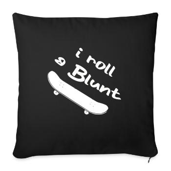 Skater Skateboard Gift Halfpipe Sk8 Ollie - Sofa pillowcase 17,3'' x 17,3'' (45 x 45 cm) - black - Front