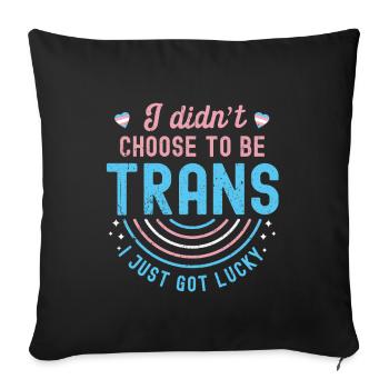 Transe Transgender Transsexuell Geschenk Queer - Sofakissenbezug 45 x 45 cm - Schwarz - Vorne