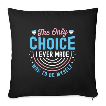 Transgender Tshirt Transsexual Pride - Sofa pillowcase 17,3'' x 17,3'' (45 x 45 cm) - black - Front