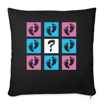 Bébé Révéler Bébé Annonce Genre Révéler - Housse de coussin décorative 45 x 45 cm - noir - Devant