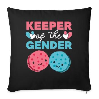 Guardian of Sex Baby Reveal Baby Announcement - Sofa pillowcase 17,3'' x 17,3'' (45 x 45 cm) - black - Front