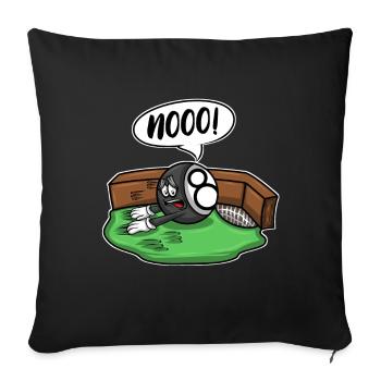 Joueur de billard Scratch Black Billiard 8 - Housse de coussin décorative 45 x 45 cm - noir - Devant
