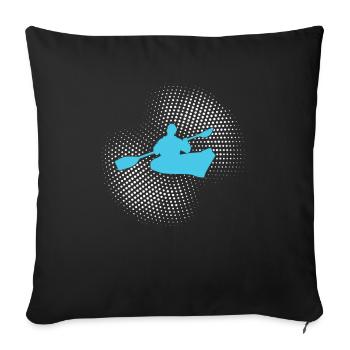 Canoeing - Sofa pillowcase 17,3'' x 17,3'' (45 x 45 cm) - black - Front