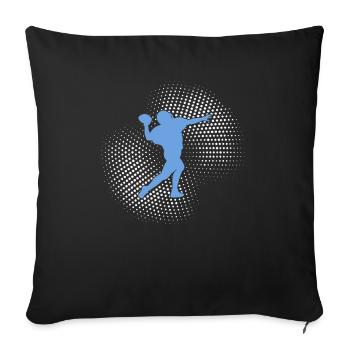 football rugby - Sofa pillowcase 17,3'' x 17,3'' (45 x 45 cm) - black - Front