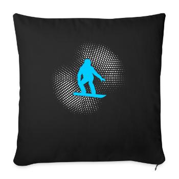 Snowboarding - Sofakissenbezug 45 x 45 cm - Schwarz - Vorne
