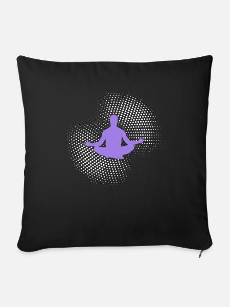 yoga - Sofakissenbezug 45 x 45 cm - Schwarz