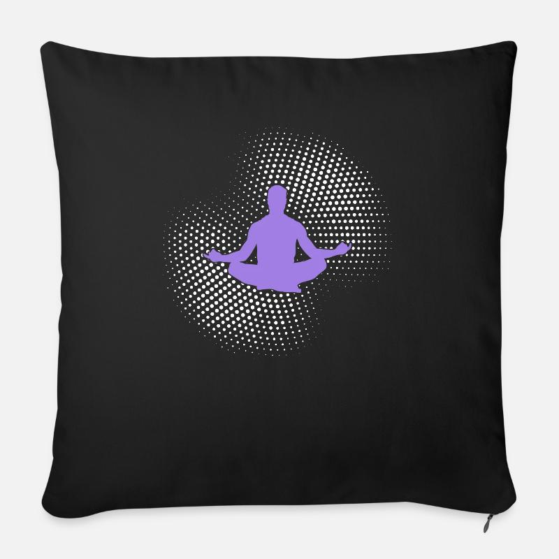yoga - Sofakissenbezug 45 x 45 cm - Schwarz