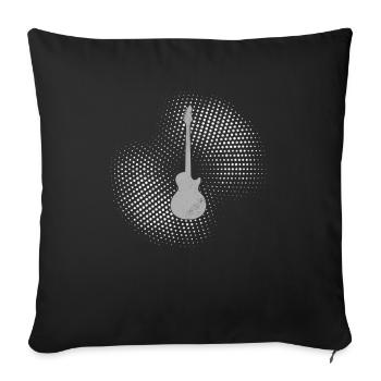 e Guitare Rock - Housse de coussin décorative 45 x 45 cm - noir - Devant