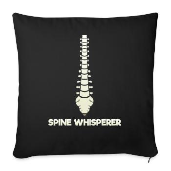 Chiropraticien Physiothérapeute murmure je cadeau - Housse de coussin décorative 45 x 45 cm - noir - Devant