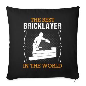 Maçon Constructeur Profession Cadeau de formation - Housse de coussin décorative 45 x 45 cm - noir - Devant