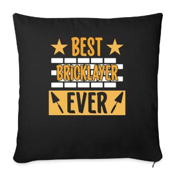 The best bricklayer of all time Masonry - Sofa pillowcase 17,3'' x 17,3'' (45 x 45 cm) - black - Front