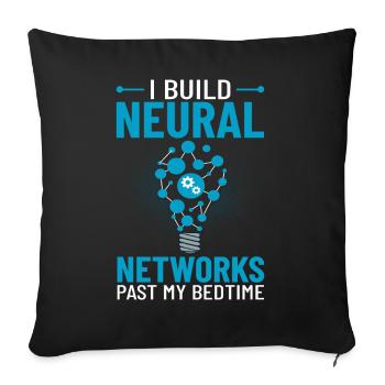 Machine Learning Intelligence Artificielle IA - Housse de coussin décorative 45 x 45 cm - noir - Devant