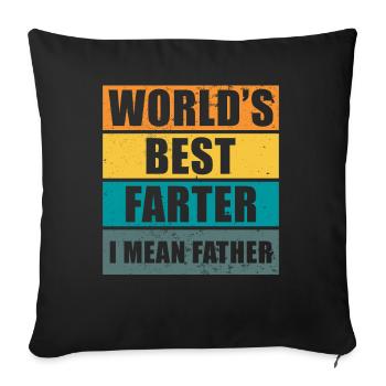 Farter Father Farts Fun Saying Funny Father's Day - Sofa pillowcase 17,3'' x 17,3'' (45 x 45 cm) - black - Front
