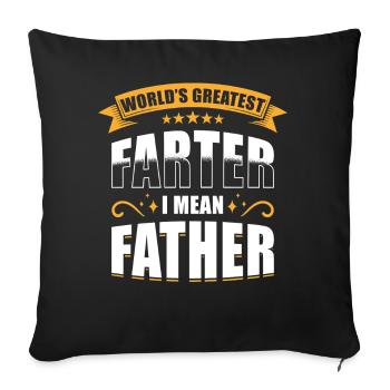 Farter Father Farts Fun Saying Funny Father's Day - Sofa pillowcase 17,3'' x 17,3'' (45 x 45 cm) - black - Front