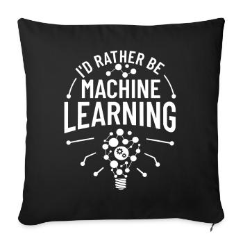 Machine Learning Intelligence Artificielle IA - Housse de coussin décorative 45 x 45 cm - noir - Devant